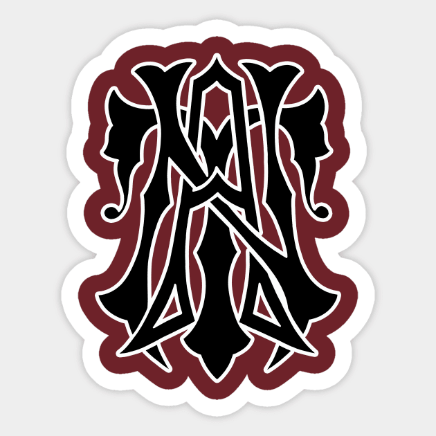 Naked Art Monogram Sticker by Naked Art Tattoos Maryland Chris Lowe 